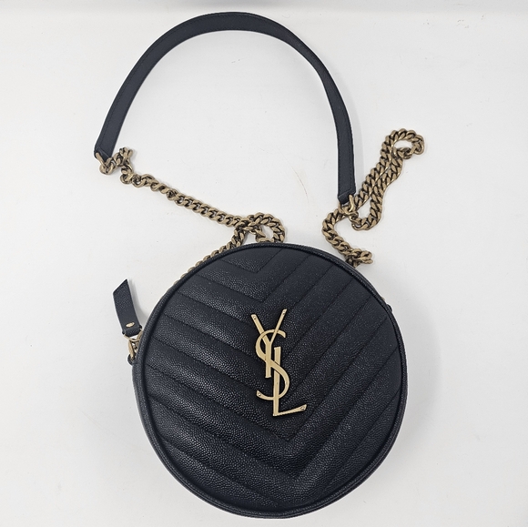 Yves Saint Laurent Paris Vinyle Round Camera Shoulder Bag - Picture 5 of 16